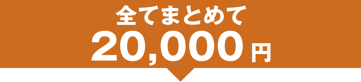 全てまとめて20,000円